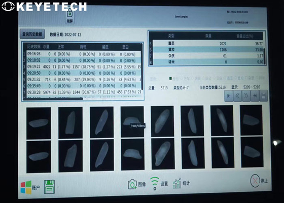 SS 304 Material Rice Testing Machine Vision System For Grain Depot