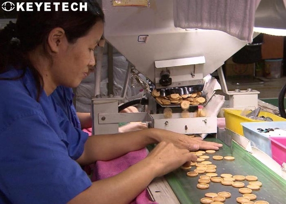 Buttons Visual Inspection System With Machine Conveyor Device