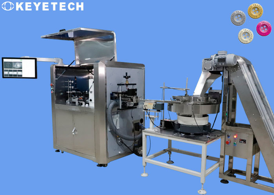Buttons Visual Inspection System With Machine Conveyor Device