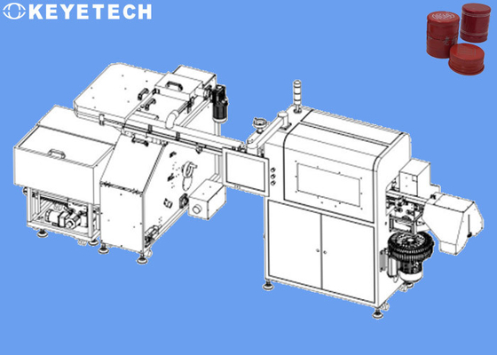 Aluminum Wine Lids Visual Inspection Machine With Automatic Cap Feeders