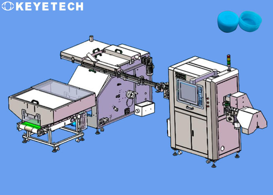 On Line Detector Machine With High Speed Cap Closures Unscrambler