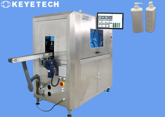 Plastic Package Shower Gel Inspection Machine For Bottle Lip Body And Bottom